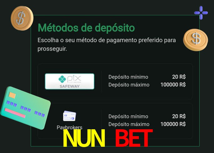 O cassino NUN BET oferece uma grande variedade de métodos de pagamento